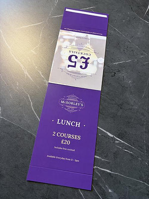 Printed table talker – example 4