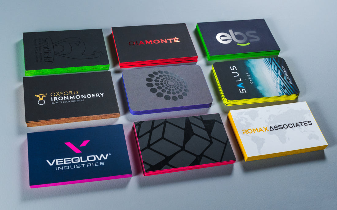 Coloured edge business cards printed by Mangoprint