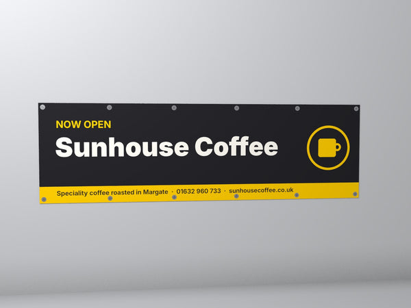 Printed PVC vinyl banner with eyelets