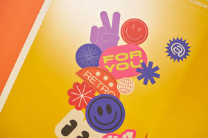 Printed vinyl sticker detail
