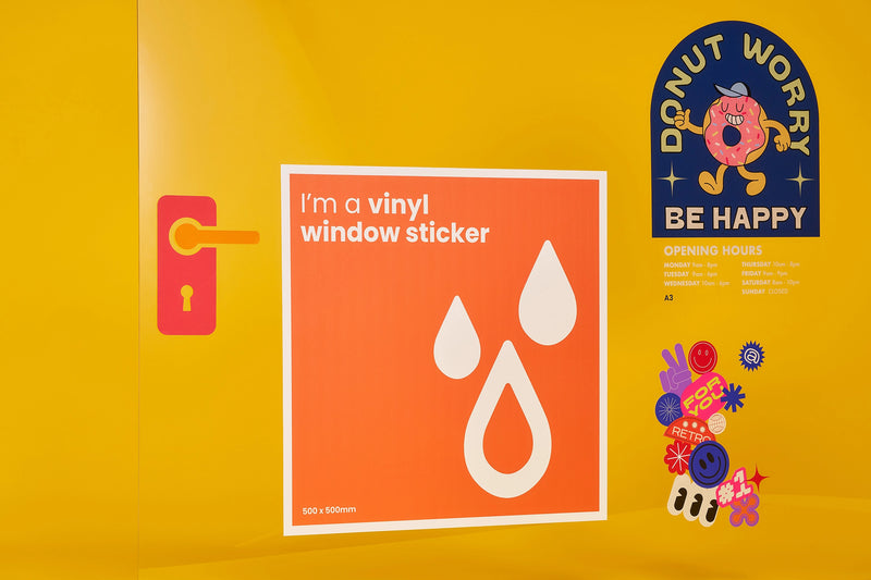 Full colour printed vinyl stickers cut to shape
