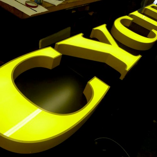 Rim & Return Built Up Letters