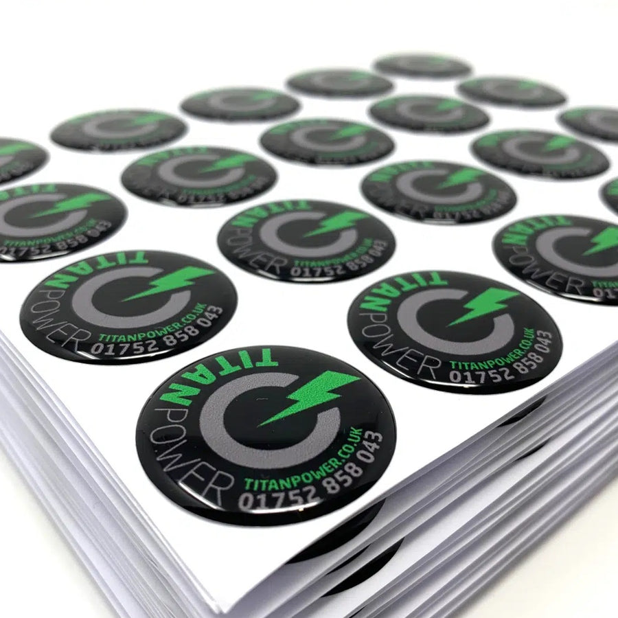 Domed Stickers & Labels | Circle | 3D Resin